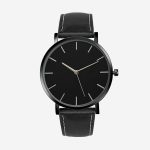 Black Dial Silver Stainless Steel Strap Watch